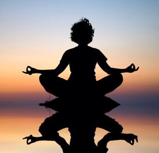 meditation silhouette